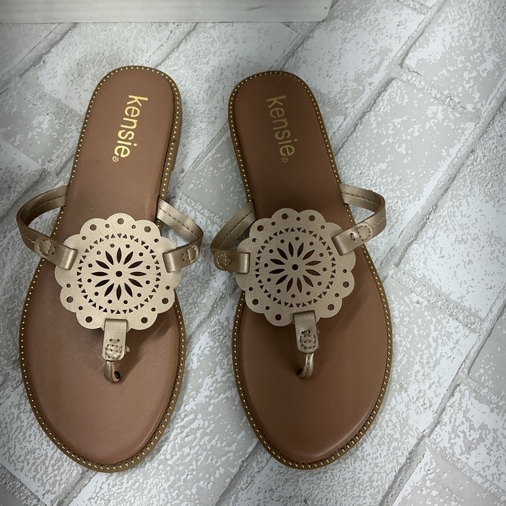 Kensie Women's Beige and Brown Sandals